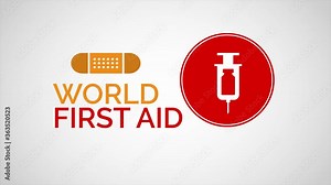 Video animation on the theme of World First Aid day observed each year on second Saturday of September across the globe. Motion graphics.