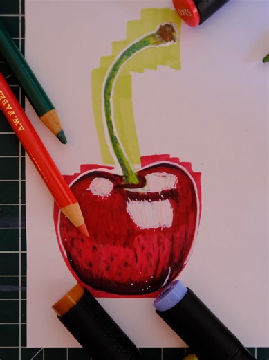 Remember to Draw 5 fruit and vegetables a day! #draw #satisfying #asmr #art #artprocess