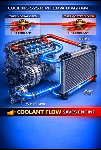 Cooling system flow diagram #diagram #vehiclesafety #hacks #uk | Gilbert Nyamberi