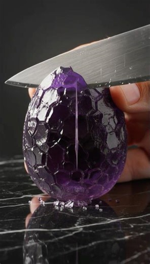 🔨💎 Amethyst Egg Splitting Open | ASMR Crystal Cutting #shorts