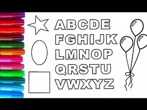 Learning Colors for Children with Coloring Pages | Coloring Book of Shapes,ABC Alphabet and Balloons