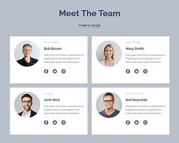 Team block - HTML Template by Nicepage