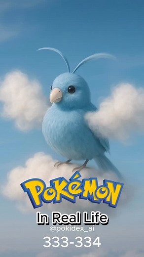 @collectomon on Instagram: "Pokémon in real life! ✨ 1000+ AI-Generated Realistic Pokémon 👀 Follow to see ‘em evolve, battle & come to life! 🔥 If you want to help complete the Pokédex donate to my Ko-fi — link in bio 👾 Join the Discord in bio to enter giveaway!! 333 Swablu ☁️ Pokédex Entry: Swablu’s soft, cottony wings resemble fluffy clouds. It loves to perch on people’s heads, pretending to be a hat. This gentle Pokémon is highly social and often sings in groups. Type: N
