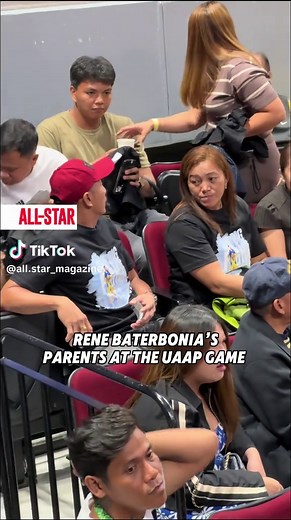 Rene Baterbonia parents at MOA Arena for UAAP action
