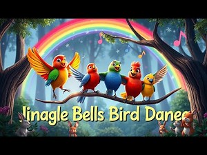 Jingle Bells Bird Dance | 3D Cartoon Animation for Kids | Colorful Birds Singing & Dancing