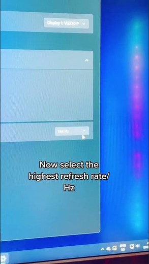 How to get higher refresh rate/Hertz on a new monitor #Shorts