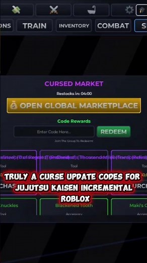 *NEW ALL WORKING CODES* TRULY A CURSE UPDATE CODES FOR JUJUTSU KAISEN INCREMENTAL! ROBLOX JUJUTSU