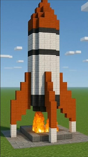 Minecraft easy rocket #minecraftideas #minecraft #minecraftshorts