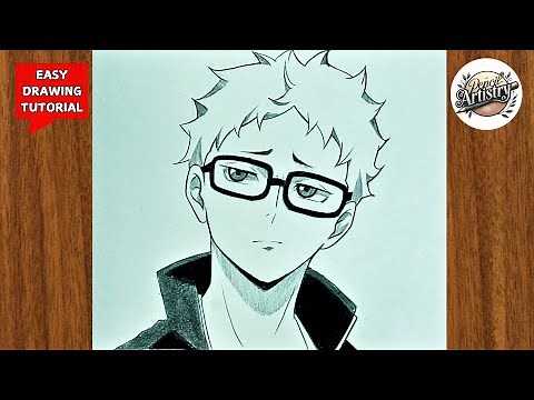 Anime drawing | Draw Kei Tsukishima from haikyuu | step by step | Draw anime | haikyu