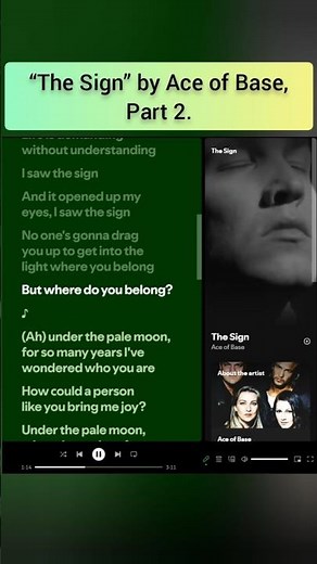 “The Sign” by Ace of Base, Part 2.