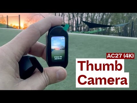 4K Mini Body Camera with 64GB Card, WiFi Thumb Action Camera with 1.47" Screen