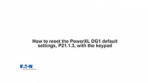 Eaton Power XL DG1 How to reset to default settings - Eaton videos