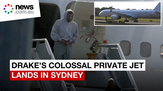 Drake's massive private jet lands in Sydney