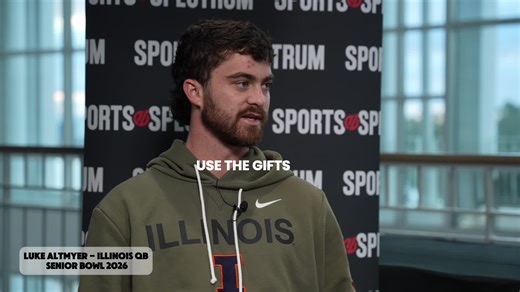 Former Illinois QB Luke Altmyer reflects on his college football days during Radio Row of the Senior Bowl. #SeniorBowl #TheDraftStartsInMOBILE | Sports Spectrum