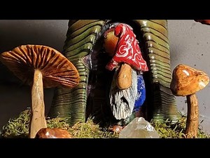 Carving Fusion Challange Final. Gnome & Mushrooms on a base.