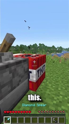 Minecraft Spear TNT Cannon 🤯