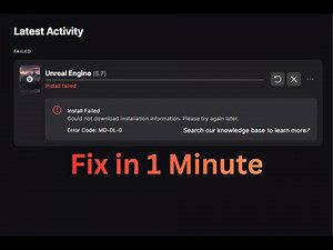How to Fix MD-DL-0 Error in Epic Launcher for Unreal Engine | 100% Working Complete Guide
