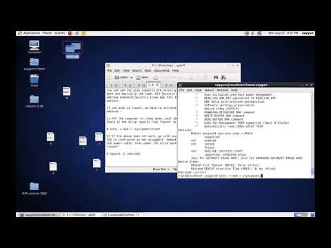 How to Secure Erase an ATA drive using hdparm