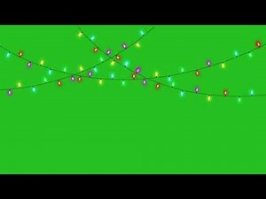 4K Christmas Lights Green Screen