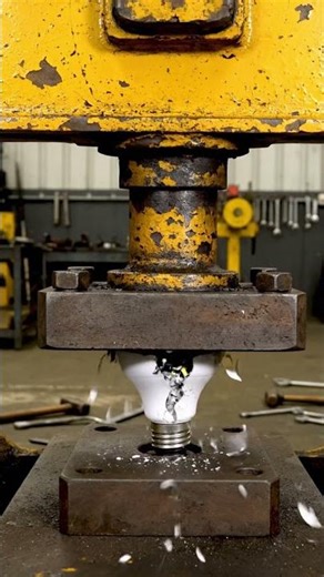 Hydraulic Press vs LED Light Bulb Ultimate Crushing Experiment! 💡💥