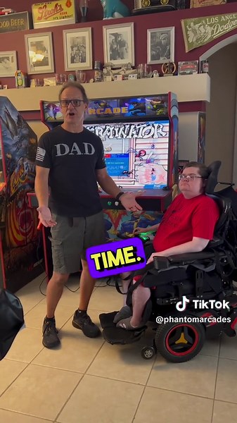 Meet the owners of the FIRST EVER wheelchair accessible home arcade, Zach and Kevin! I was honored to be able to build this arcade for them and hope it brings them years of enjoyment they would not have had otherwise. #retrogaming #gaming #homearcade #arcade #gamer #familygames #familygaming #streaming #family #gamenight #gameroom #mancave #gamers #gamergirl #gamestagram #video #winning #gaminglife #pcgaming #gamer #online #playing #playinggames #videogames #gamerguy #instagamer #onlinegaming #g