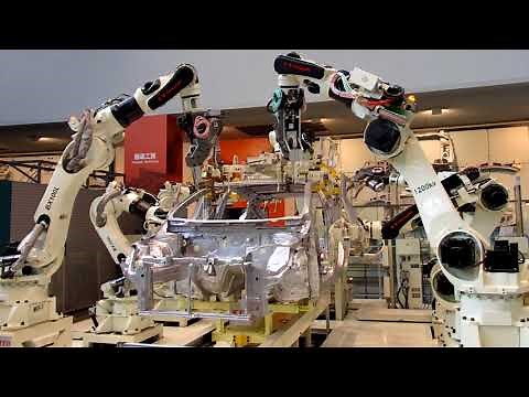 メインボデー組付自動溶接機（トヨタ プリウスの溶接実演）