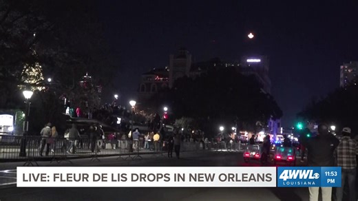 WATCH LIVE: New Orleans rings in the New Year with its signature tradition: a glowing fleur-de-lis dropping at the Jax Brewery in the French Quarter. | WWLTV