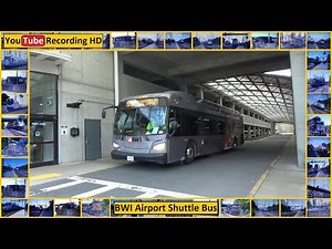 BWI Airport Shuttle Bus - YouTube Recording HD