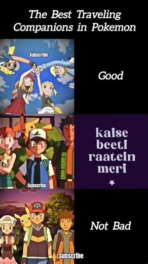 Ash Best Traveling Friend in Pokémon #pokemon #ashketchum #pikachu #demonslayer #anime #brock #edit