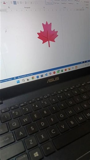 cara buat gambar daun di ms word#komputerpemula #tutorialkomputer