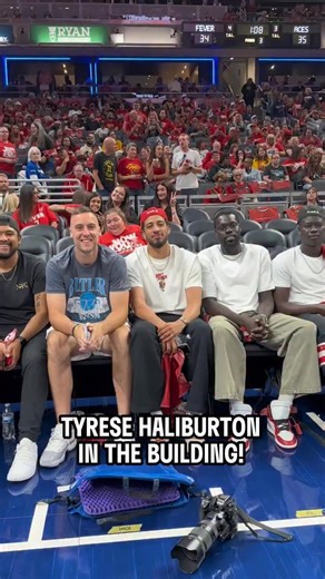 Tyrese Haliburton cheerin’ on the Fever in Game 3 of the Semi-Finals 🤩 LVA-IND | ESPN2 | WNBA Playoffs | @google | WNBA