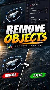 #shorts YT Howto remove any object from any video in davinci resolve
