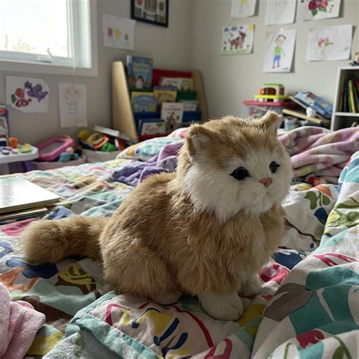 Realistic Plush Cat – Soft Stuffed Animal, Kids Room Decor - Etsy