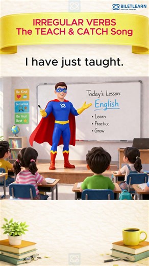 Easiest & Fastest Way to Master 5 English Tenses: The TEACH & CATCH Song | BILETLEARN