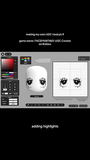 making another UGC head on Roblox pt.4 here’s another speedpaint 👍🏻 game name: Facepainting! UGC Creator on Roblox #roblox #robloxfyp #fyp #xybca #robloxupdate