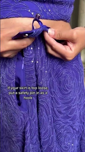 Our favorite fashion hack for when a skirt is too loose