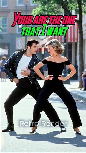 The iconic musical film Grease #dance #aicover #retrorender