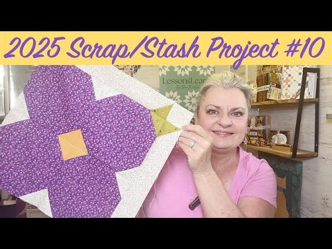 DEMOLISH 14 Fat Quarters From Your Fabric Stash!!! Vintage Violets Block