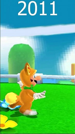 Evolution Of Luigi Winning Over Time In Super Mario Games 3D Graphic 1996-2024