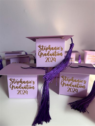 Graduation Party Mini Cap Box Favors for Guests | Mini Cap Shaped Box With Tassel for Party 2025 - Etsy