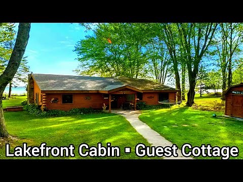 Michigan Lakefront Cabins For Sale | 1.5 acre | Log Homes For Sale | Michigan Real Estate