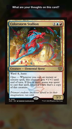 New Secrets of Strixhaven spoiler: Colorstorm Stallion