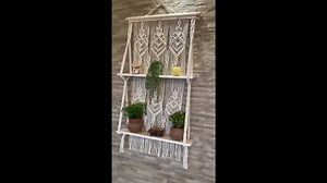 Handmade 2-tier Macrame Hanging Shelf: Boho Decor - Etsy