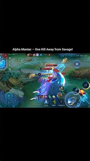 So Close to Savage… 😳 Alpha MANIAC | #mobilelegends #mlbbalpha