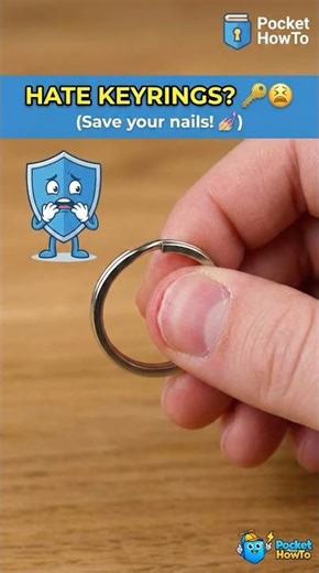 SAVE YOUR NAILS! 💅 Open Stuck Keyrings Instantly with THIS! 🤯