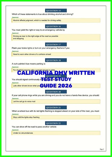 CALIFORNIA DMV WRITTEN TEST STUDY GUIDE 2026 video