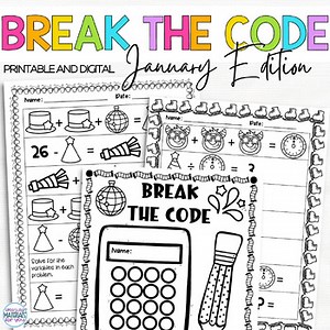 Crack the Code Algebraic Thinking Logic Puzzles New Years January