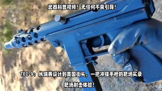 「80年代美国黑帮利器」TEC-9冲锋手枪：靶场实射全记录