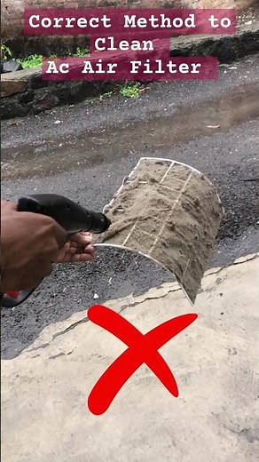 Correct method to Clean AC Air filter | How to Cleaning Air Conditioner Filter at Home 🔥 #accleaning