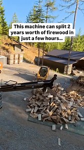 29K views · 11K reactions | Firewood processor walk-around! This machine can split two years’ worth of firewood in just a few hours. Here’s a complete look at how it works. | Ambition Strikes | Facebook
